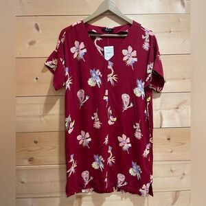 Madewell Red Floral Mini Dress